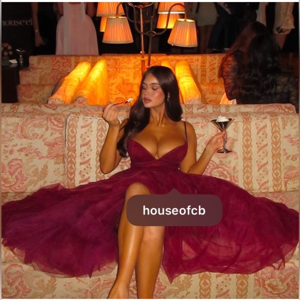 NEW HOUSE OF CB COUNTESS FRENCH DOVE TULLE MIDI DRESS size XS fuller cup - Picture 8 of 8